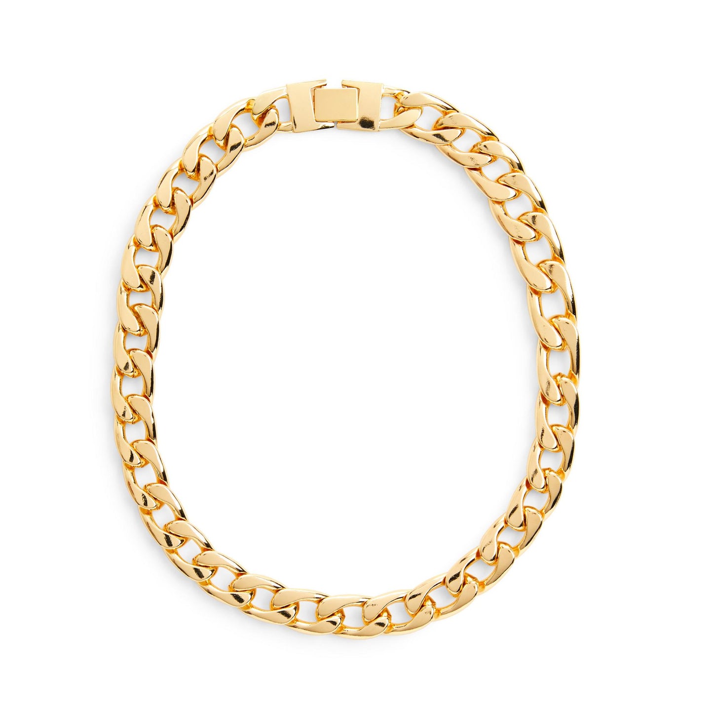 Gold Chunky Curb Necklace