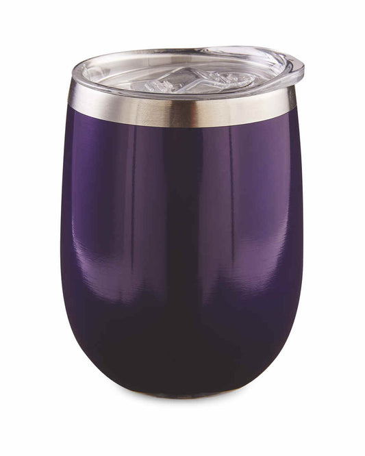 Personalised Stainless steel Hot and Cold drink Tumbler Cup Purple