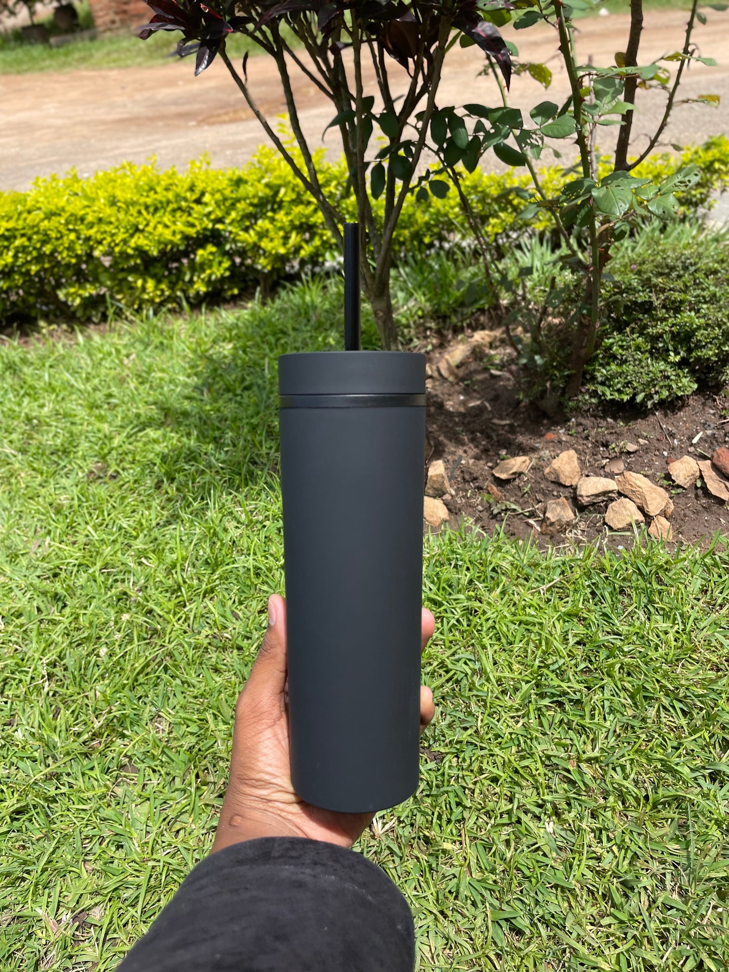 Personalised  Matte Skinny Tumbler with lid and straw