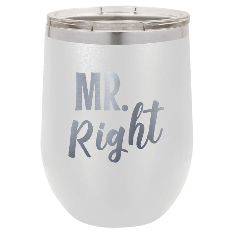 Personalised Stainless steel Hot and Cold drink Tumbler Cup in white