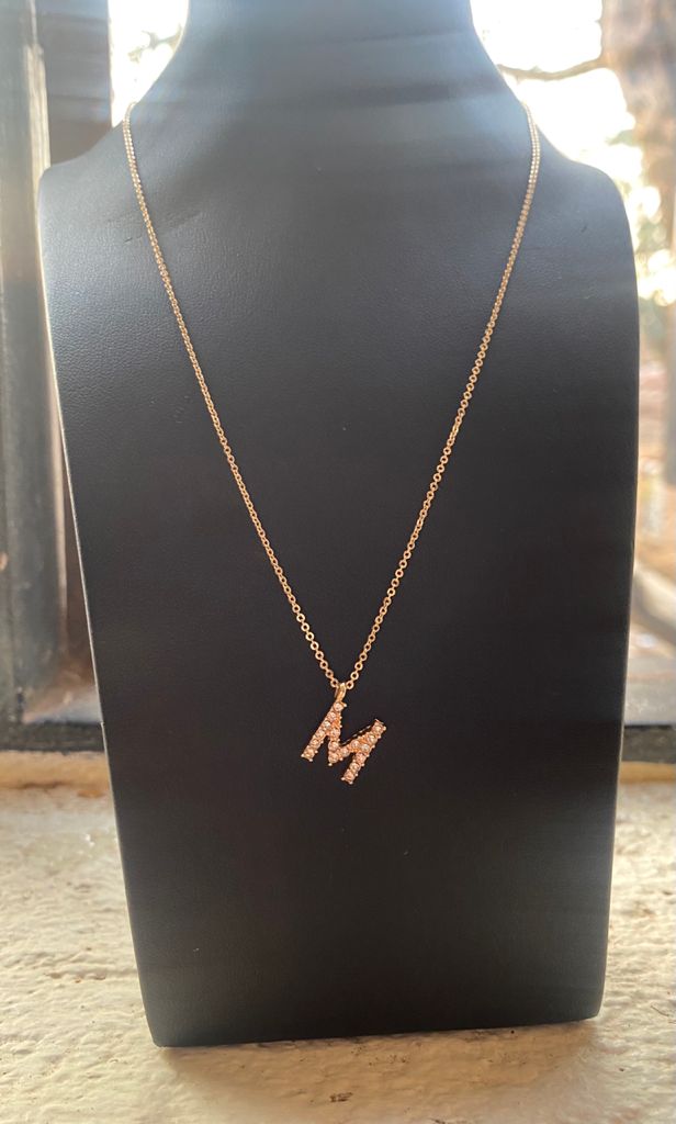 Initial M Necklace
