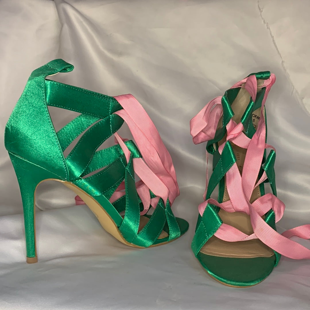 By Very Green with Pink Laces UK Size 6