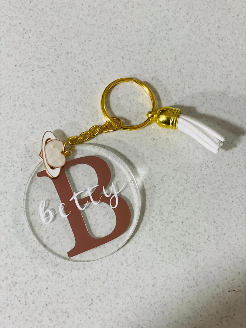 Personalised Name Clear  Keychains and Keyring