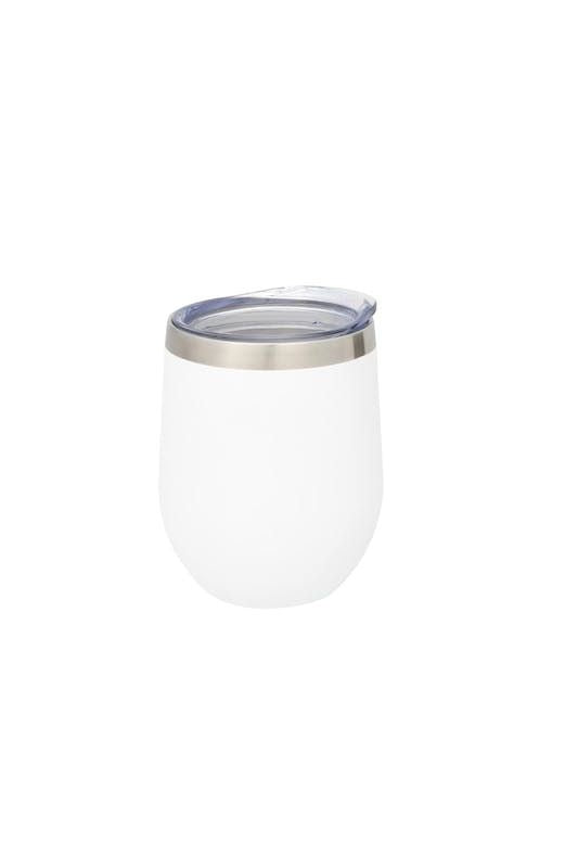 Personalised Stainless steel Hot and Cold drink Tumbler Cup in white