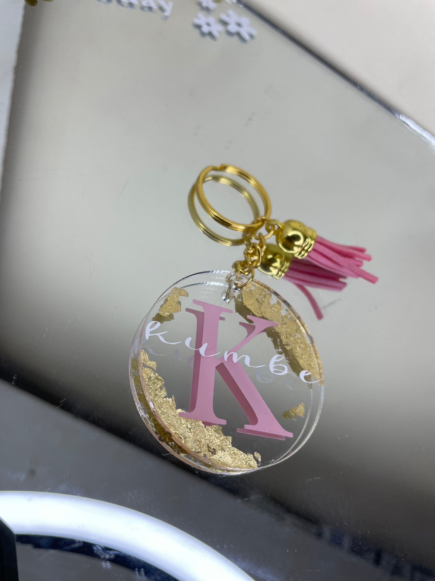 Personalised Name Clear  Keychains and Keyring