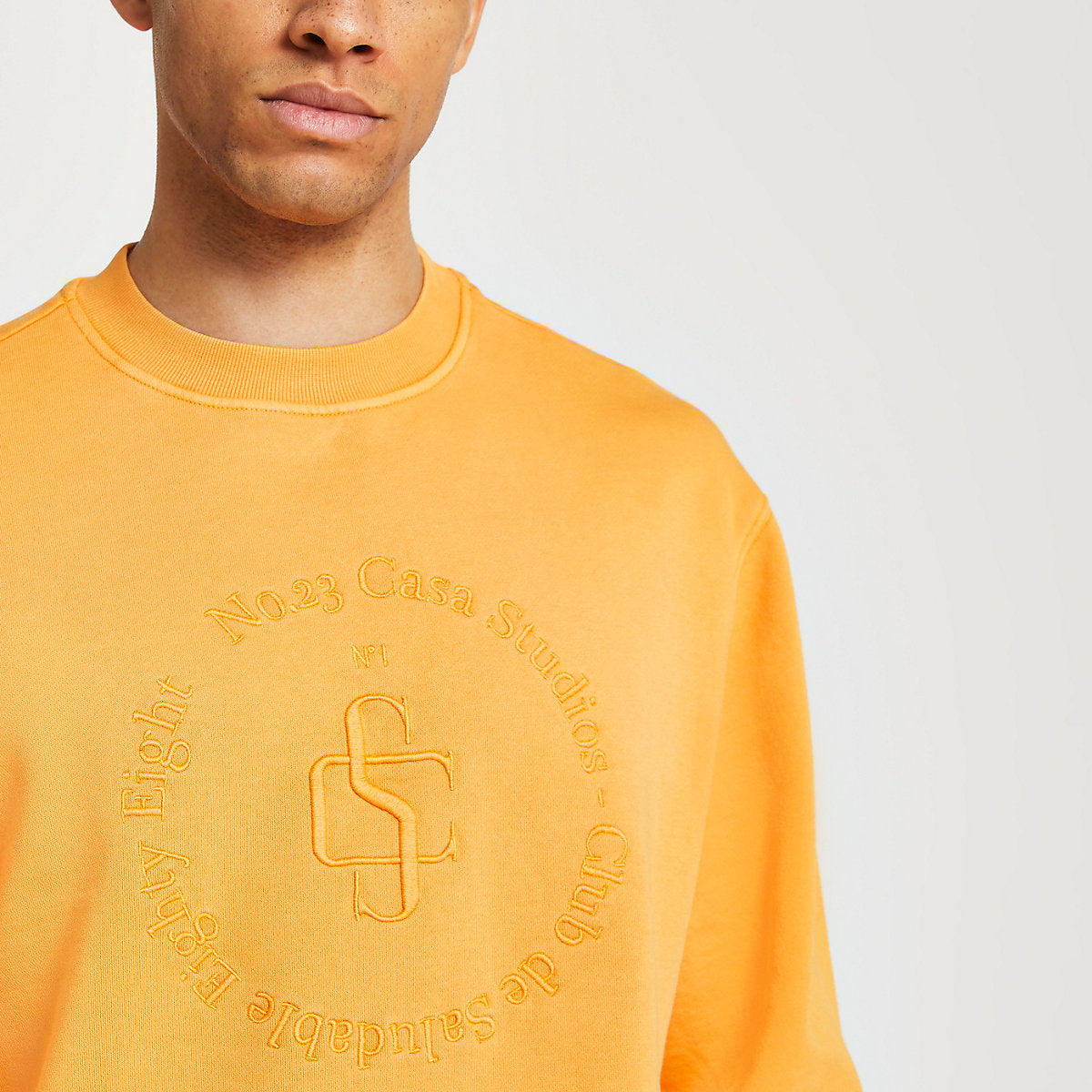 River Island Orange 'Casa Studios' sweatshirt